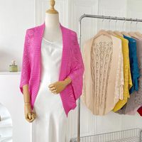Women's Sweet Solid Color Knit Shawl main image 2