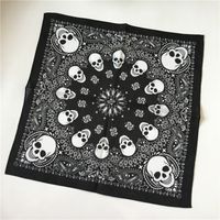 Unisex Punk Skull Cotton Printing Kerchief sku image 3
