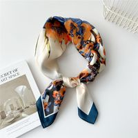 Women's Preppy Style Sweet Simple Style Plant Polyester Printing Silk Scarf sku image 1