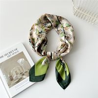 Women's Preppy Style Sweet Simple Style Plant Polyester Printing Silk Scarf sku image 8