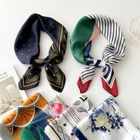 Women's Preppy Style Sweet Simple Style Plant Polyester Printing Silk Scarf main image 2