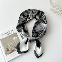 Women's Preppy Style Sweet Simple Style Plant Polyester Printing Silk Scarf sku image 16