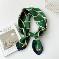 Women's Preppy Style Sweet Simple Style Plant Polyester Printing Silk Scarf sku image 22
