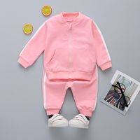 Casual Solid Color Cotton Boys Clothing Sets sku image 3