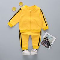 Casual Solid Color Cotton Boys Clothing Sets sku image 14