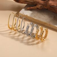 1 Pair Luxurious Solid Color Plating Inlay Copper Zircon 14k Gold Plated Ear Studs main image 8