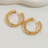 1 Pair Luxurious Solid Color Plating Inlay Copper Zircon 14k Gold Plated Ear Studs sku image 3