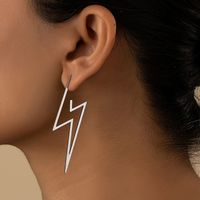 1 Pair Lady Lightning Plating Alloy White Gold Plated Ear Studs main image 1