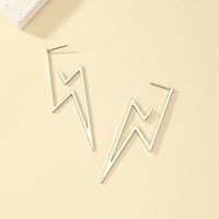 1 Pair Lady Lightning Plating Alloy White Gold Plated Ear Studs main image 4