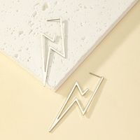 1 Pair Lady Lightning Plating Alloy White Gold Plated Ear Studs main image 3