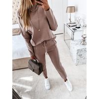 Daily Street Women's Casual Solid Color Cotton Blend Polyester Pants Sets Pants Sets main image 6