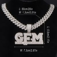 Hip-hop Exaggerated Rock Letter Emoji Face Alloy Plating Inlay Rhinestones Gold Plated Unisex Pendant Necklace sku image 7