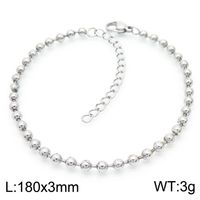 Simple Style Round Stainless Steel 18K Gold Plated Bracelets In Bulk sku image 1