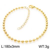 Simple Style Round Stainless Steel 18K Gold Plated Bracelets In Bulk sku image 4