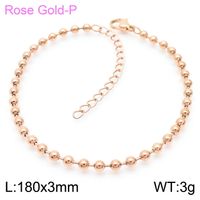 Simple Style Round Stainless Steel 18K Gold Plated Bracelets In Bulk sku image 5