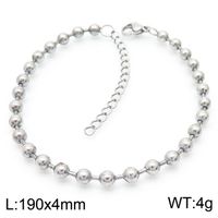Simple Style Round Stainless Steel 18K Gold Plated Bracelets In Bulk sku image 2