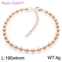 Simple Style Round Stainless Steel 18K Gold Plated Bracelets In Bulk sku image 6