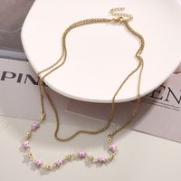 Stainless Steel 18K Gold Plated Commute Plating Pearl Pendant Necklace main image 2