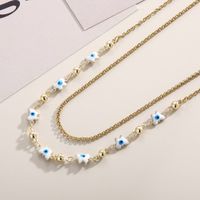 Stainless Steel 18K Gold Plated Commute Plating Pearl Pendant Necklace main image 5
