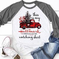 Women's T-shirt Long Sleeve T-shirts Printing Christmas Christmas Tree Letter Car main image 5