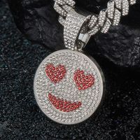 Hip-hop Exaggerated Rock Letter Emoji Face Alloy Plating Inlay Rhinestones Gold Plated Unisex Pendant Necklace main image 2
