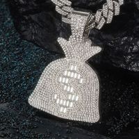 Hip Hop Exagerado Rock Letra Cara Emoji Aleación Enchapado Embutido Diamantes De Imitación Chapado En Oro Unisexo Collar Colgante sku image 9