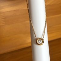 Casual Modern Style Sweet Round Sterling Silver Plating Inlay Zircon Gold Plated Pendant Necklace main image 3