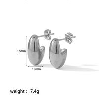 1 Pair Retro L Shape Polishing Plating Stainless Steel 18K Gold Plated Ear Studs main image 2