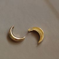 Casual Simple Style Moon Sterling Silver Plating Gold Plated Pendant Necklace main image 4