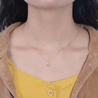 Style Simple Les Gouttelettes D'eau Argent Sterling Placage Incruster Zircon Plaqué Or 14k Plaqué Rhodium Pendentif main image 4