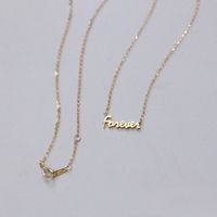 Simple Style Letter Sterling Silver Patchwork Gold Plated Silver Plated Pendant Necklace main image 4