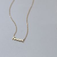Simple Style Letter Sterling Silver Patchwork Gold Plated Silver Plated Pendant Necklace main image 1