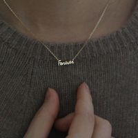 Simple Style Letter Sterling Silver Patchwork Gold Plated Silver Plated Pendant Necklace main image 5