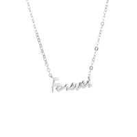 Simple Style Letter Sterling Silver Patchwork Gold Plated Silver Plated Pendant Necklace sku image 1