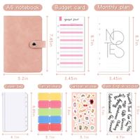 A6 Macaron Leather Notebook Loose-leaf Binder Refillable With 12 Loose-leaf Zipper Bags main image 3