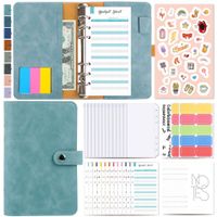 A6 Macaron Leather Notebook Loose-leaf Binder Refillable With 12 Loose-leaf Zipper Bags sku image 17