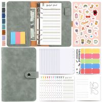 A6 Macaron Leather Notebook Loose-leaf Binder Refillable With 12 Loose-leaf Zipper Bags sku image 20