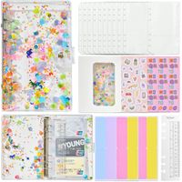 A6 Macaron Leather Notebook Loose-leaf Binder Refillable With 12 Loose-leaf Zipper Bags sku image 13