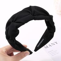 Sweet Solid Color Cloth Pleated Hair Band sku image 5