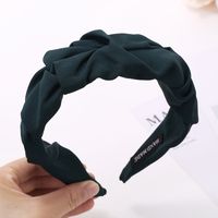 Sweet Solid Color Cloth Pleated Hair Band sku image 2