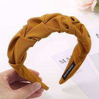 Sweet Solid Color Cloth Pleated Hair Band sku image 8