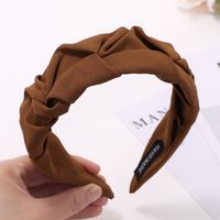 Sweet Solid Color Cloth Pleated Hair Band sku image 9