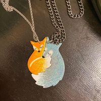 Cute Fox Stainless Steel Pendant Necklace In Bulk main image 3