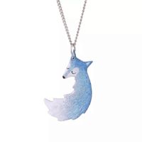 Cute Fox Stainless Steel Pendant Necklace In Bulk main image 2