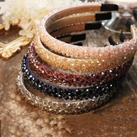 Simple Style Solid Color Rhinestone Inlay Crystal Hair Band main image 1