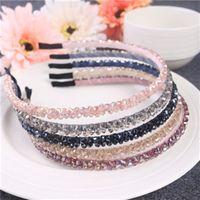 Simple Style Solid Color Rhinestone Inlay Crystal Hair Band main image 4