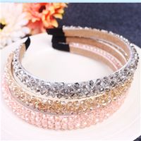 Simple Style Solid Color Rhinestone Inlay Crystal Hair Band main image 3
