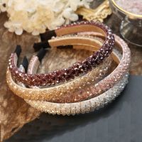Simple Style Solid Color Rhinestone Inlay Crystal Hair Band main image 2