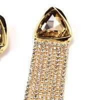1 Pair Retro Roman Style Geometric Tassel Plating Inlay Alloy Zircon Drop Earrings main image 4