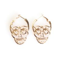 1 Pair Vintage Style Skull Plating Alloy Earrings main image 4